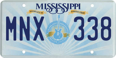 MS license plate MNX338