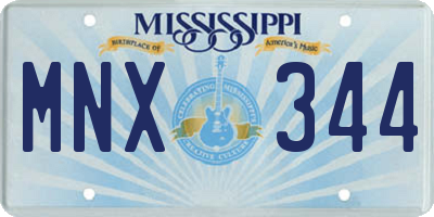 MS license plate MNX344