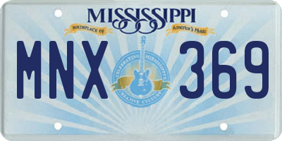 MS license plate MNX369