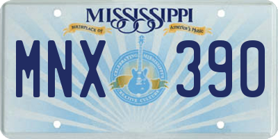 MS license plate MNX390
