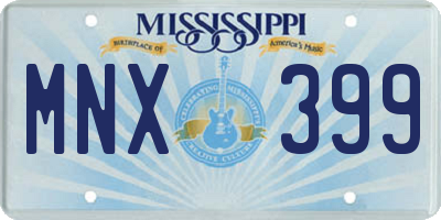 MS license plate MNX399