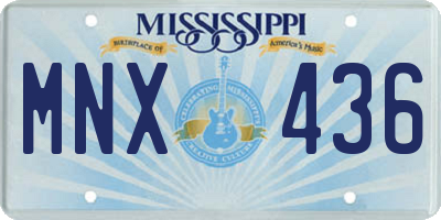 MS license plate MNX436