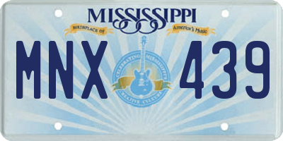 MS license plate MNX439