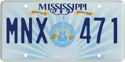 MS license plate MNX471
