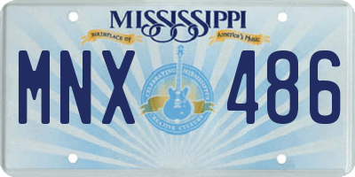 MS license plate MNX486