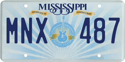 MS license plate MNX487