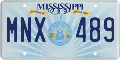 MS license plate MNX489