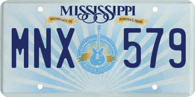 MS license plate MNX579