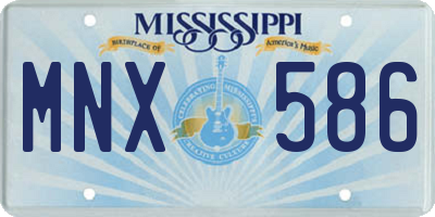 MS license plate MNX586
