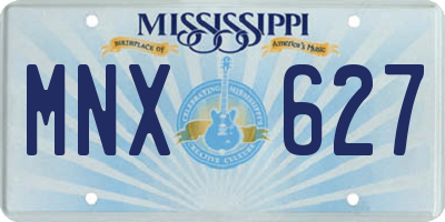 MS license plate MNX627