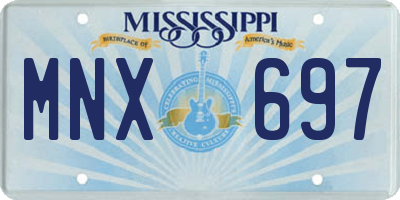 MS license plate MNX697