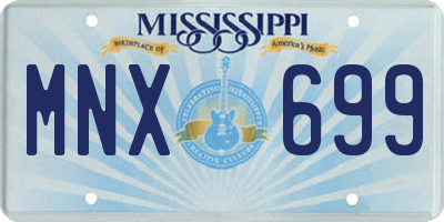 MS license plate MNX699