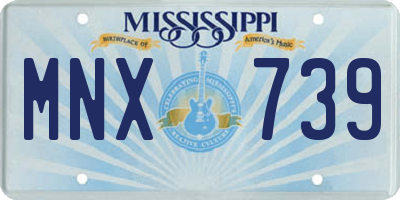 MS license plate MNX739