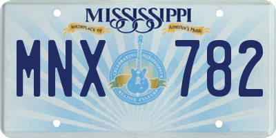 MS license plate MNX782