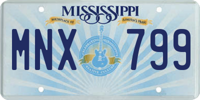 MS license plate MNX799