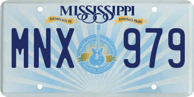 MS license plate MNX979