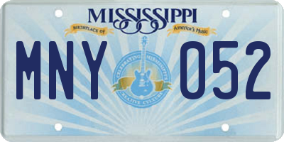 MS license plate MNY052