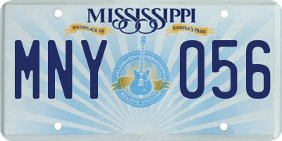 MS license plate MNY056