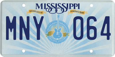 MS license plate MNY064