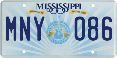 MS license plate MNY086