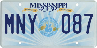 MS license plate MNY087