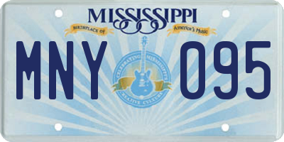 MS license plate MNY095