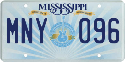 MS license plate MNY096
