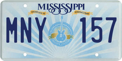 MS license plate MNY157