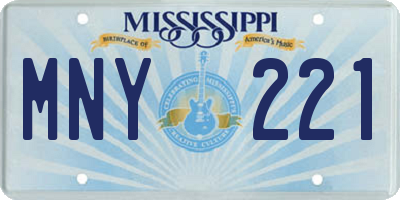 MS license plate MNY221