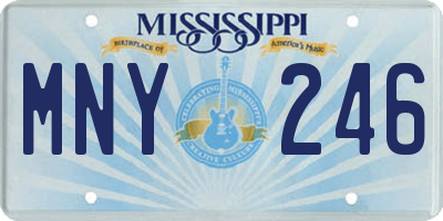 MS license plate MNY246