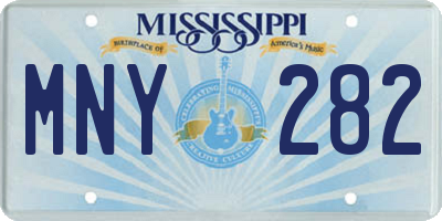 MS license plate MNY282