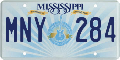 MS license plate MNY284