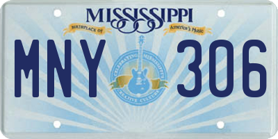MS license plate MNY306