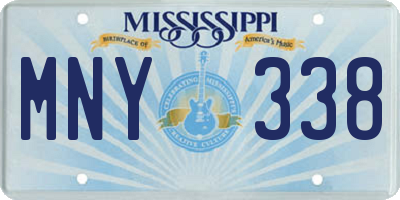 MS license plate MNY338