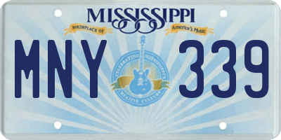 MS license plate MNY339