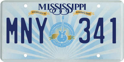 MS license plate MNY341