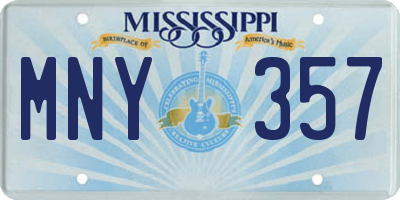 MS license plate MNY357