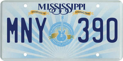 MS license plate MNY390