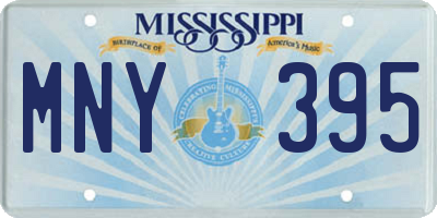 MS license plate MNY395