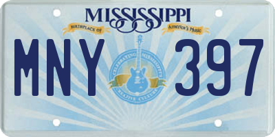 MS license plate MNY397