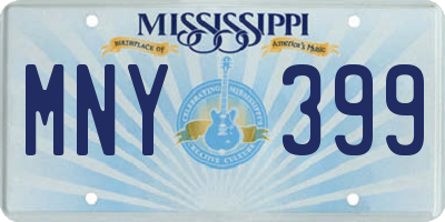 MS license plate MNY399