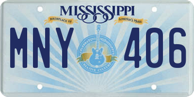 MS license plate MNY406