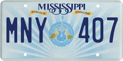 MS license plate MNY407