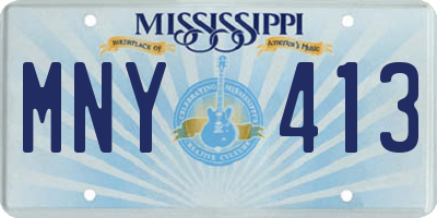 MS license plate MNY413