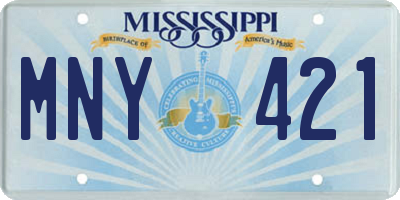 MS license plate MNY421