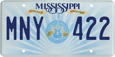 MS license plate MNY422