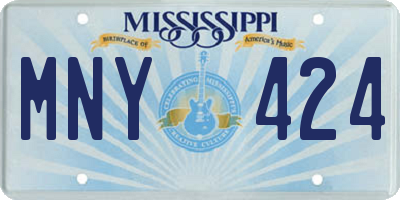 MS license plate MNY424