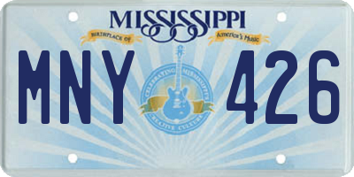 MS license plate MNY426