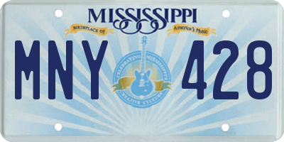 MS license plate MNY428