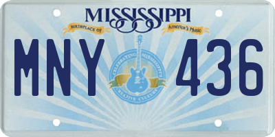 MS license plate MNY436